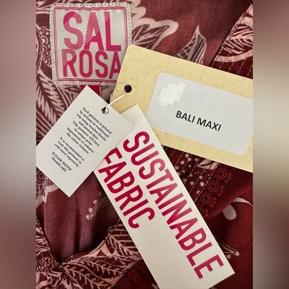 Sal Rosa Bali Maxi Dress Red Size S - Picture 8 of 12